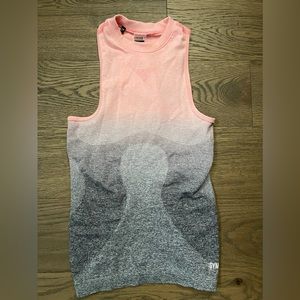 Gymshark ombre pink grey tank